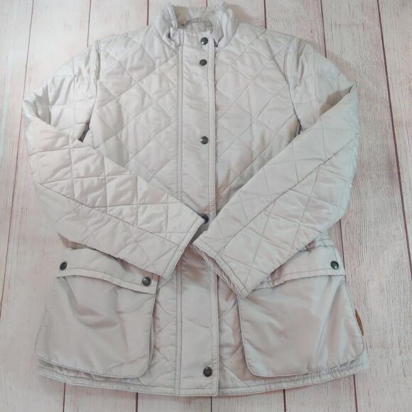 Coach diamond quilted jacket F84993 oyster sz S - Picture 4 of 10
